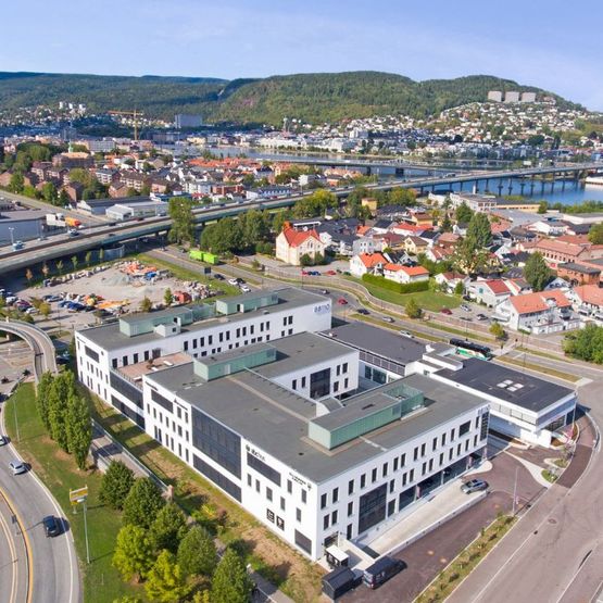Kontorlokalene til Sigma Revisjon Drammen AS sett fra utsiden